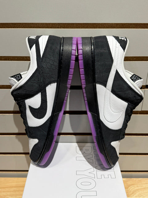 Nike Dunk Low Black White Purple Sz 14