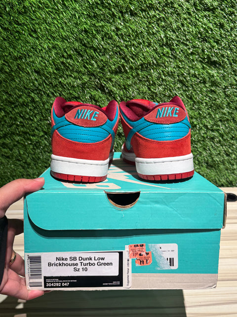 Nike SB Dunk Low Brickhouse Turbo Green Sz 10M