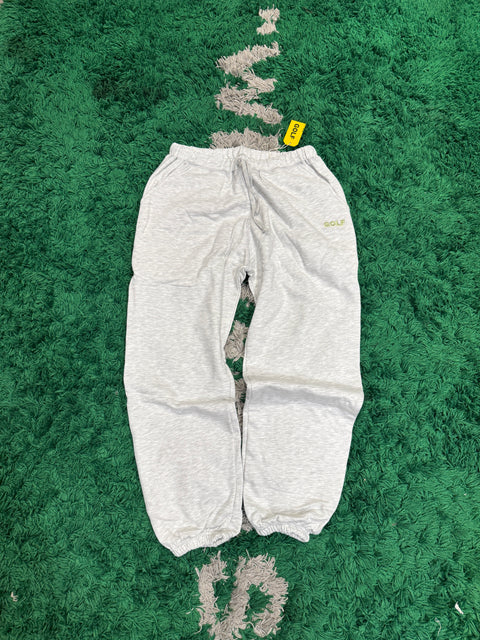 Golf Le Fleur Ash Heather Grey 3D Logo Sweatpants Sz M