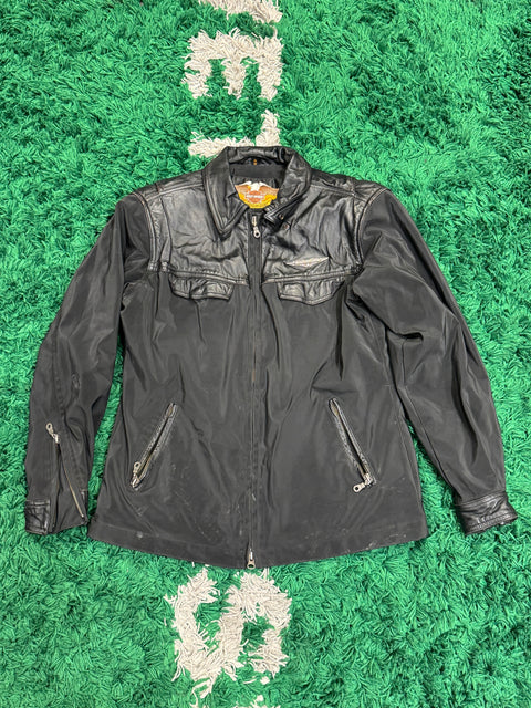 Vintage Harley Davidson Black Orange Jacket