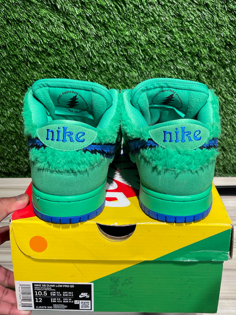 Nike SB Dunk Low Grateful Dead Bears Green Sz 10.5M