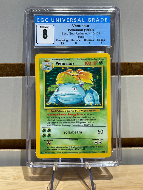 Pokémon Venusaur - Base Set (BS) #15 CGC 8