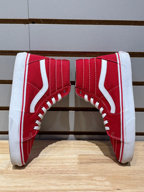 Vans Sk8-Hi Racing Red White Sz 7