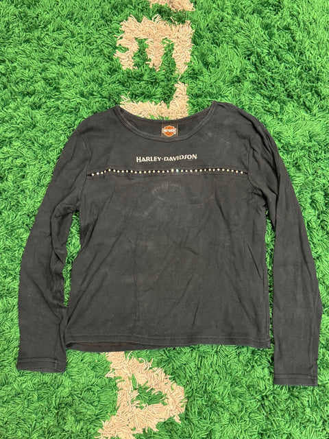 Harley Davidson Rhinestone Women's L/S Sz L