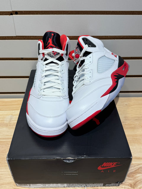 Jordan 5 Retro Fire Red Black Tongue (2025) Sz 12