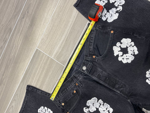 Denim Tears x Levi's Cotton Wreath 501 Black Jeans 33x32