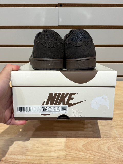 Jordan 1 Retro Low OG SP Travis Scott Velvet Brown Sz 10.5