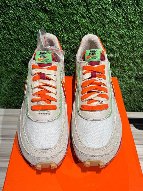 Nike LD Waffle sacai CLOT Kiss of Death Net Orange Blaze Sz 9