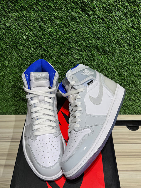 Jordan 1 Retro High Zoom White Racer Blue Sz 9.5