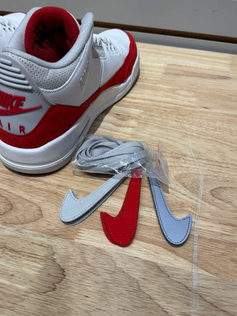 Jordan 3 Retro Tinker White University Red Sz 11