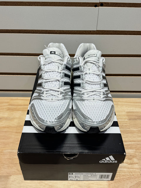 adidas Adistar Control 5 Silver Metallic Grey Black Sz 8.5