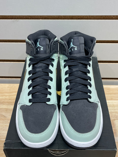 Jordan 1 Retro High Mint Foam Anthracite Metallic Gold (GS) Sz 7.5Y