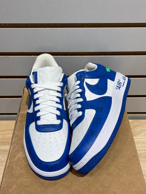 Louis Vuitton Nike Air Force 1 Low By Virgil Abloh White Royal Sz 9.5