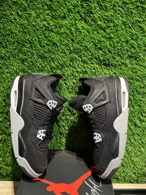 Jordan 4 Retro Black Canvas (GS) Sz 7Y