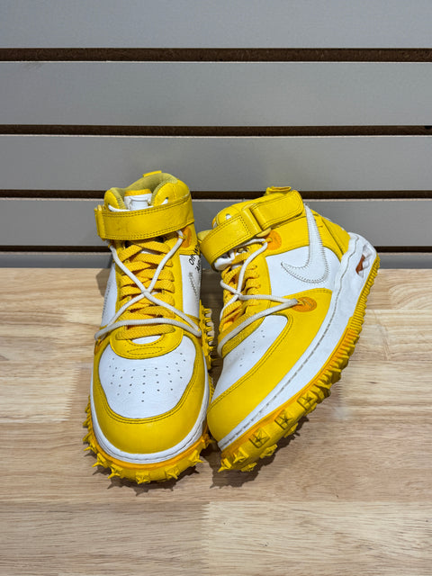 Nike Air Force 1 Mid SP Off-White Varsity Maize Sz 10.5