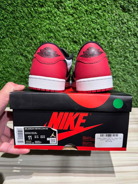 Jordan 1 Retro Low OG Black Toe (2023) Sz 11M