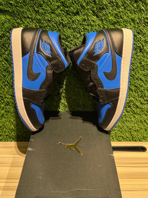 Jordan 1 Mid Black Royal Blue Sz 11