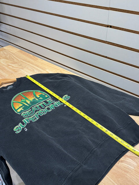 Vtg 90s Salem Seattle Super Sonics Crewneck Sz L