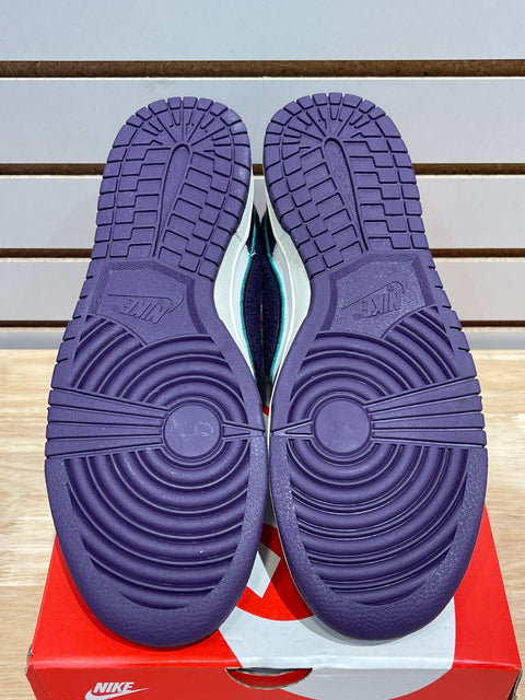 Nike Dunk Low Chenille Swoosh Sail Grand Purple Sz 10