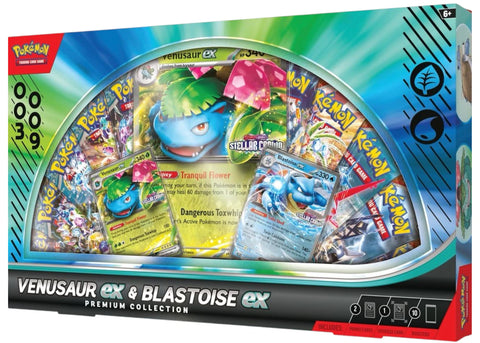 2025 Pokémon Scarlet & Violet Venusaur ex and Blastoise ex Premium Collection