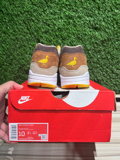 Nike Air Max 1 PRM Duck Pecan Yellow Ochre Sz 10M