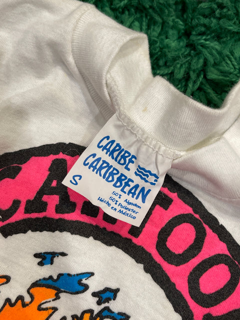 Vintage Surf Cartoons Caribe Caribbean White Kids Shirt