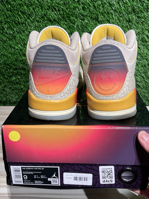 Jordan 3 Retro SP J Balvin Medellín Sunset Sz 9M