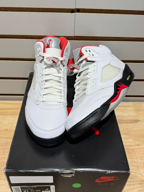 Jordan 5 Retro Fire Red Silver Tongue (2020) Sz 10M