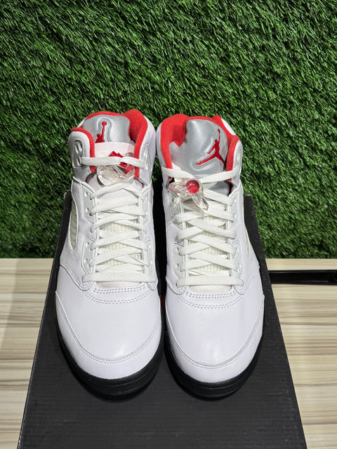Jordan 5 Retro Fire Red Silver Tongue (2020) Sz 10