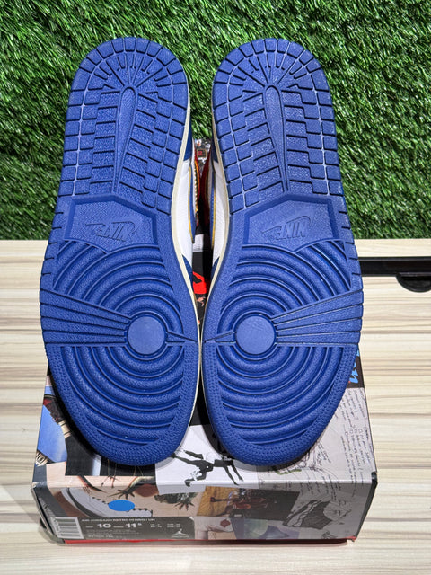 Jordan 1 Retro High Union Los Angeles Storm Blue Sz 10M.