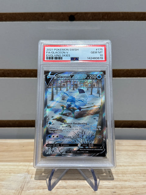 Pokémon Glaceon V (Alternate Full Art) - SWSH07: Evolving Skies (SWSH07) PSA 10
