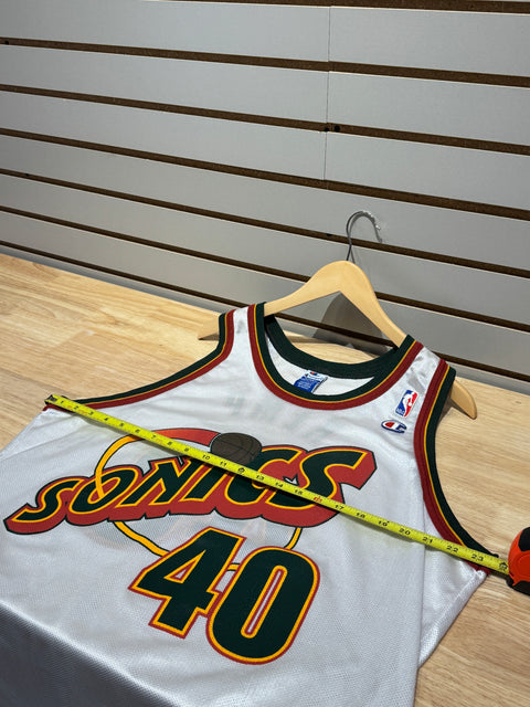 Champion Sonics Shawn Kemp #40 Jersey Sz 48