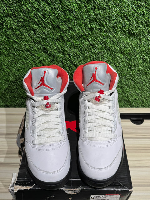 Jordan 5 Retro Fire Red Silver Tongue (2020) (GS) Sz 6Y