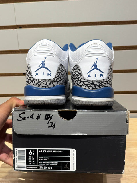 Jordan 3 Retro True Blue (2011) (GS) Sz 6.5Y