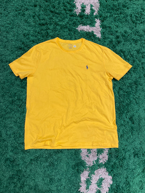 Polo Ralph Lauren Yellow Cotton T-Shirt Navy Pony