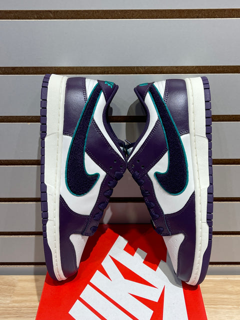 Nike Dunk Low Chenille Swoosh Sail Grand Purple Sz 10