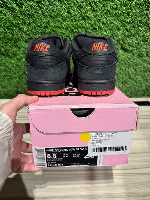 Nike SB Dunk Low Black Pigeon Sz 8.5M