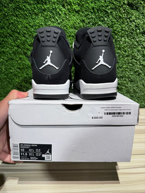 Jordan 4 Retro White Thunder Sz 10M...