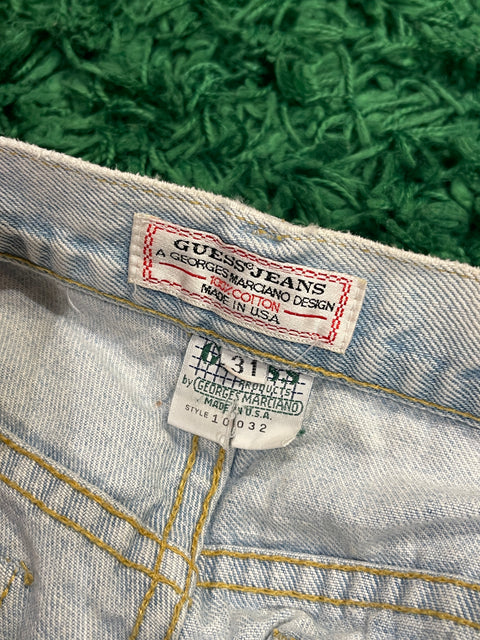 Vintage Guess Georges Marciano Jeans Mens 31 Light Wash Made in USA 90s 10032