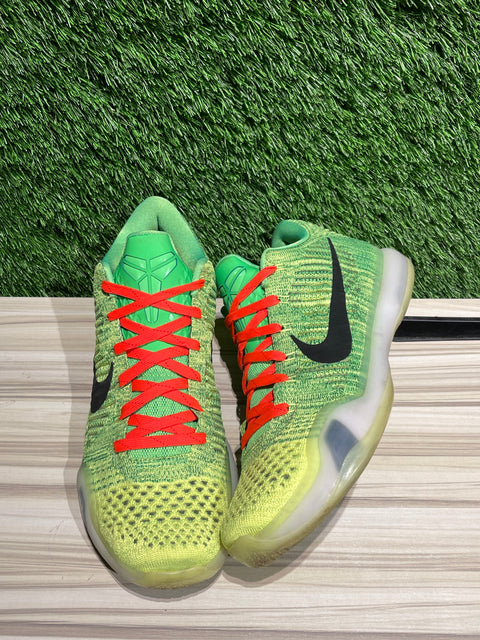Nike Kobe 10 Elite Low NikeiD "Grinch" Sz 10.5