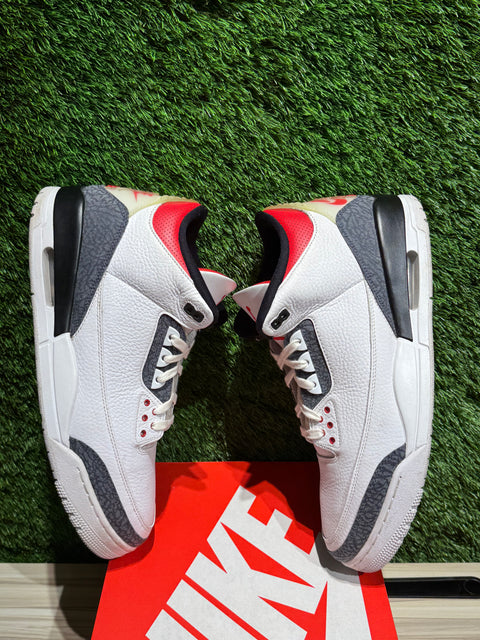 Jordan 3 Retro SE Fire Red Denim (2020) Sz 14