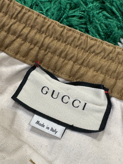 Gucci Striped Embroidered Accent Lounge Pants Sz 54