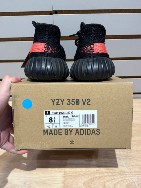 adidas Yeezy Boost 350 V2 Core Black Red Sz 8.5