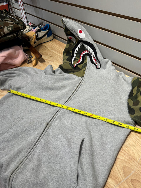 BAPE Grey x 1st Camo Full Zip Hooded Sweatshirt A Bathing Ape Sz XL