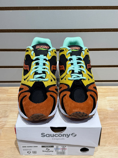 Saucony Grid Azura 2000 Brown Mustard Sz 12