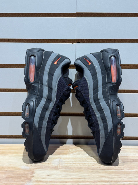 Nike Air Max 95 Black Grey Safety Orange Sz 11