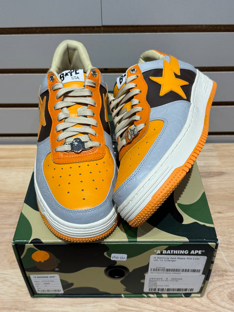 Bapesta Low M2 Orange Sz 12