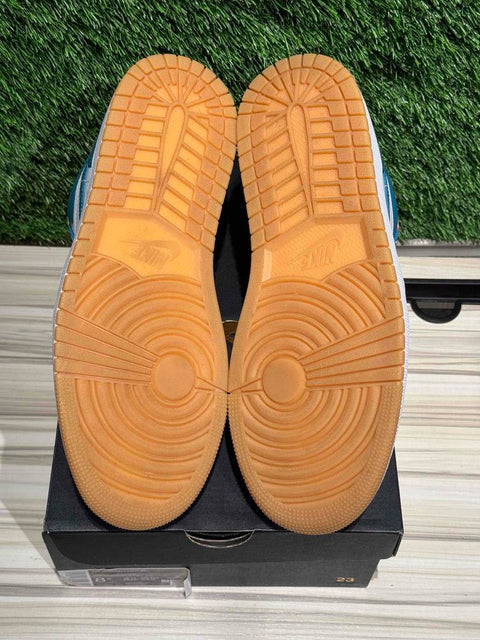 Jordan 1 Low SE Barcelona Cyber Teal Sz 8.5M