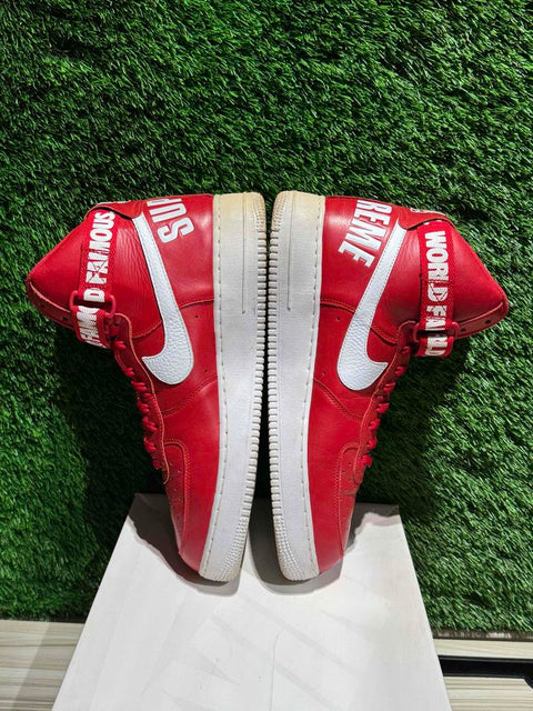 Nike Air Force 1 High Supreme World Famous Red Sz 12M