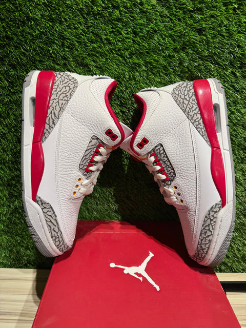 Jordan 3 Retro Cardinal Red Sz 8